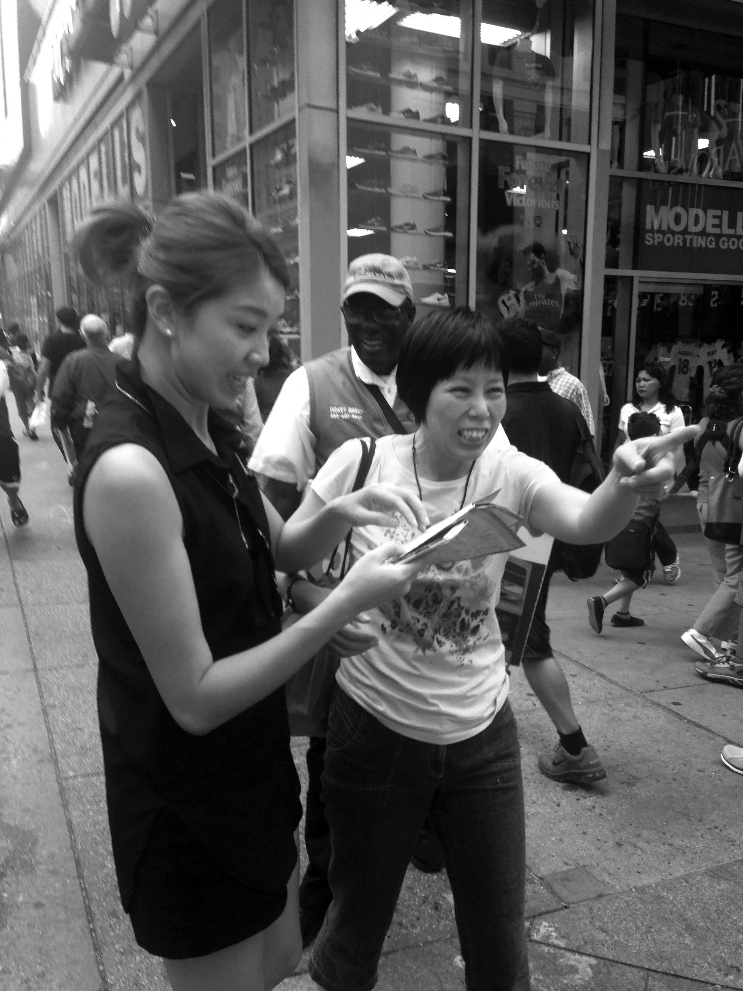 Woman Pointing, NYC, 2014