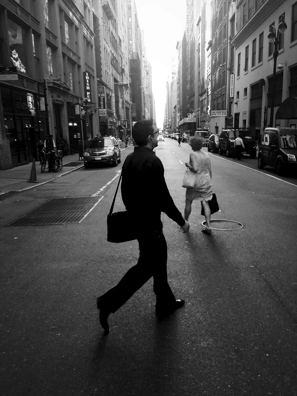 Two People Crossing 38th, NYC, 2014