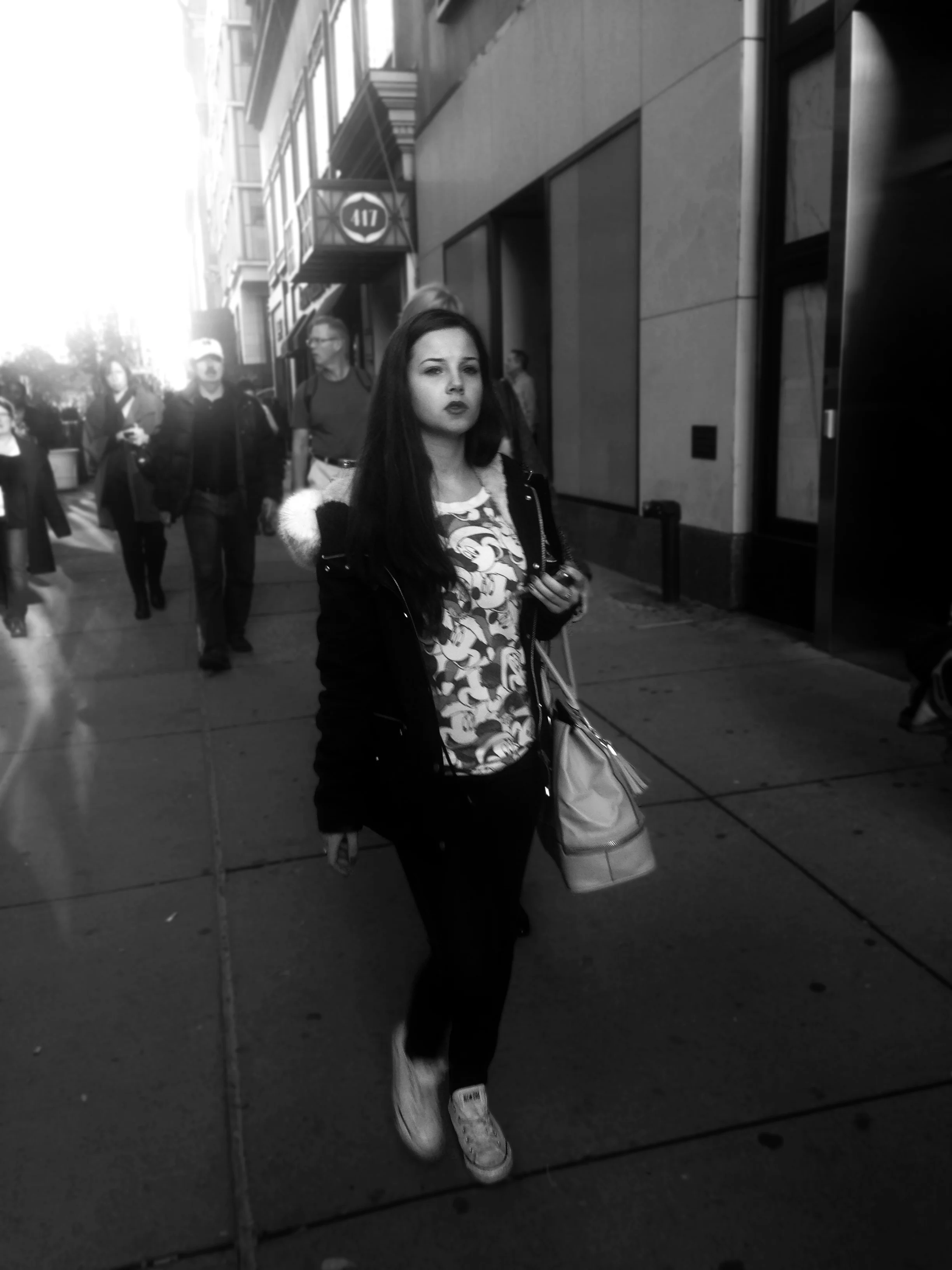Girl Walking on 5th Ave, NYC, 2014