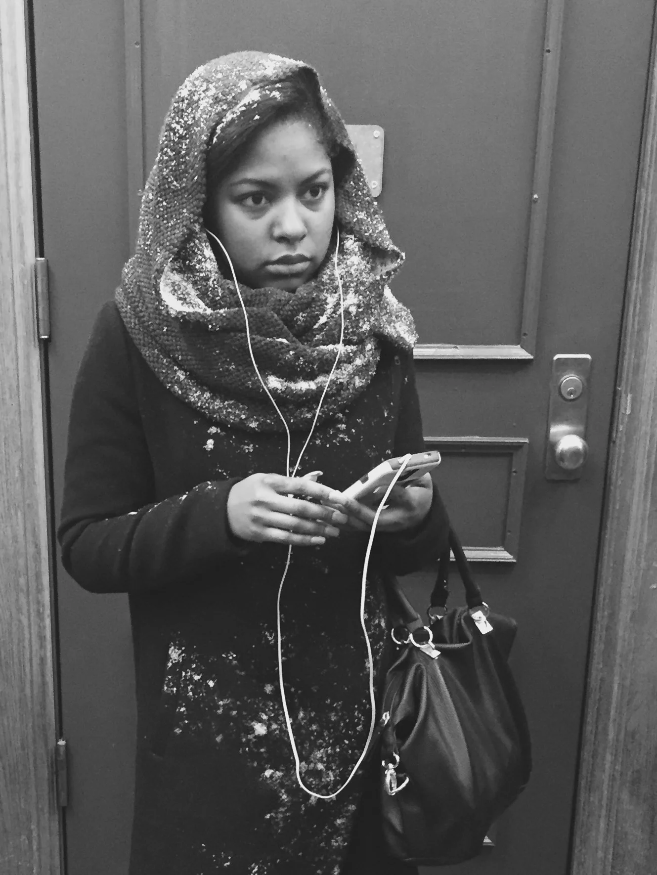 Girl in Beverley Station, Brooklyn, NY, 2014