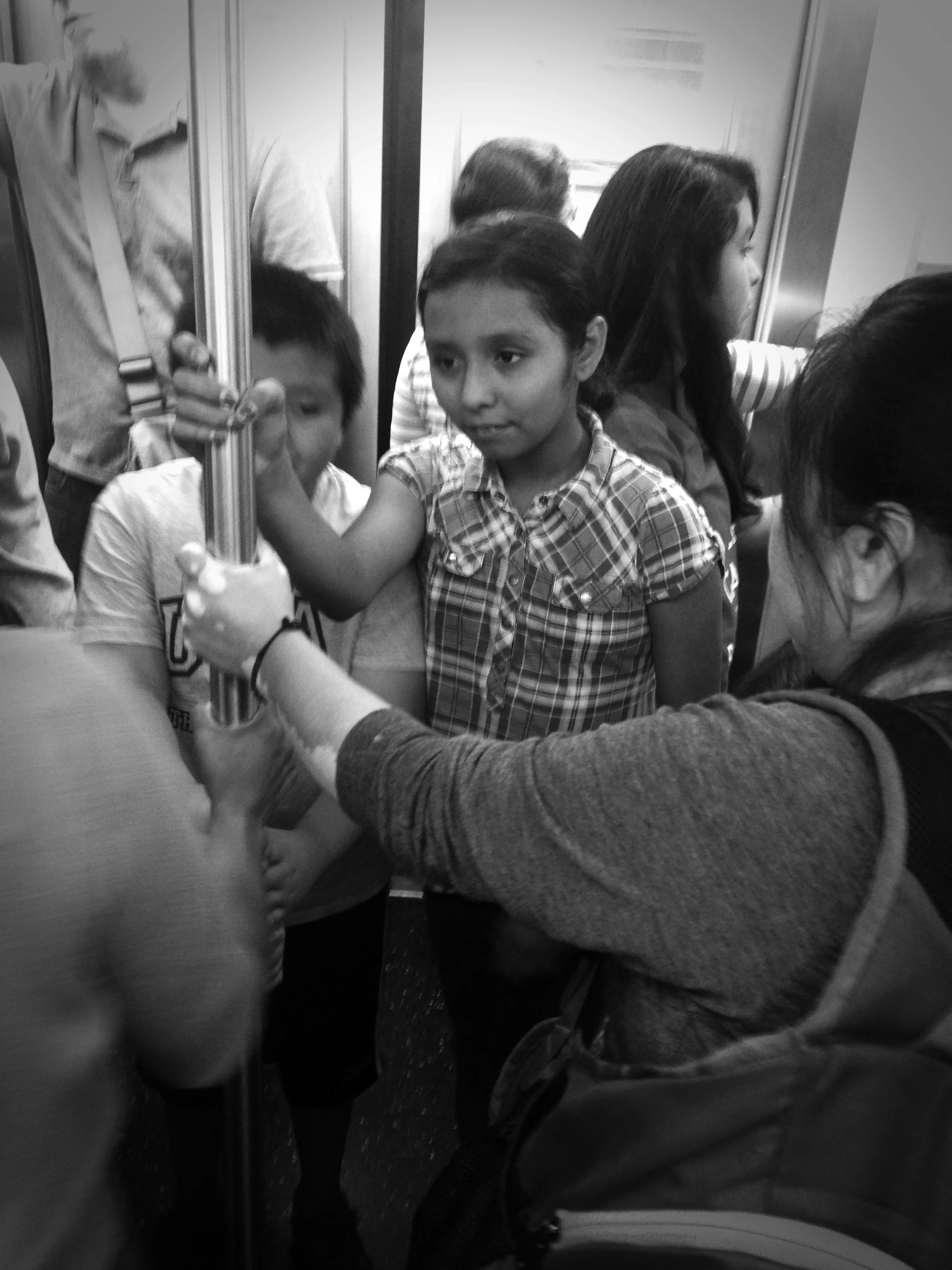 Young Girl with Friends, NYC, 2014