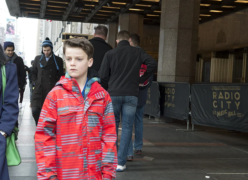 Boy in Red Coat, NYC, 2015