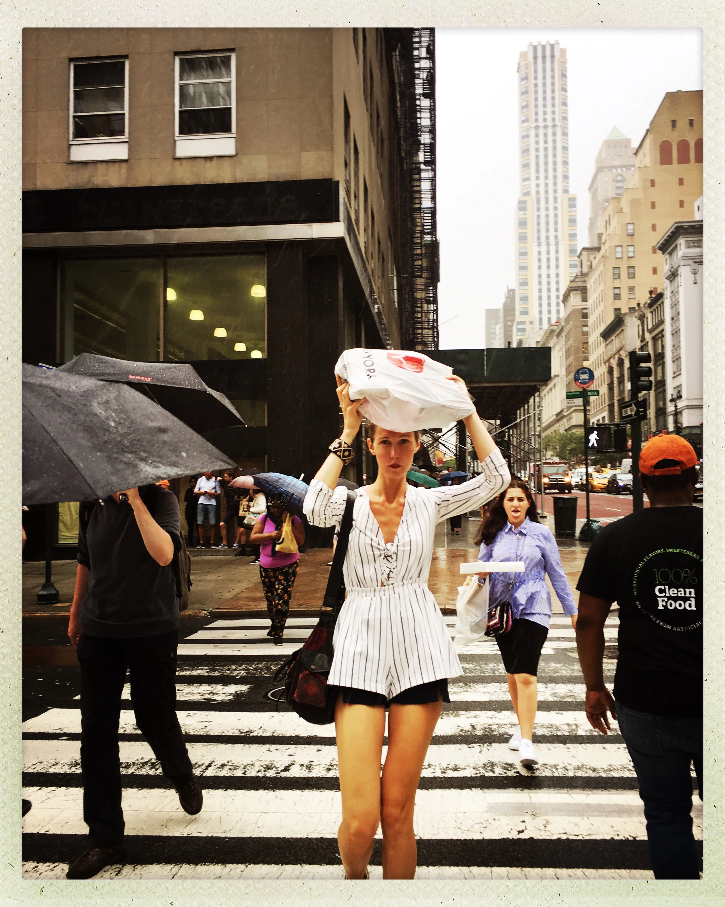 Makeshift umbrella, New York City, 2018