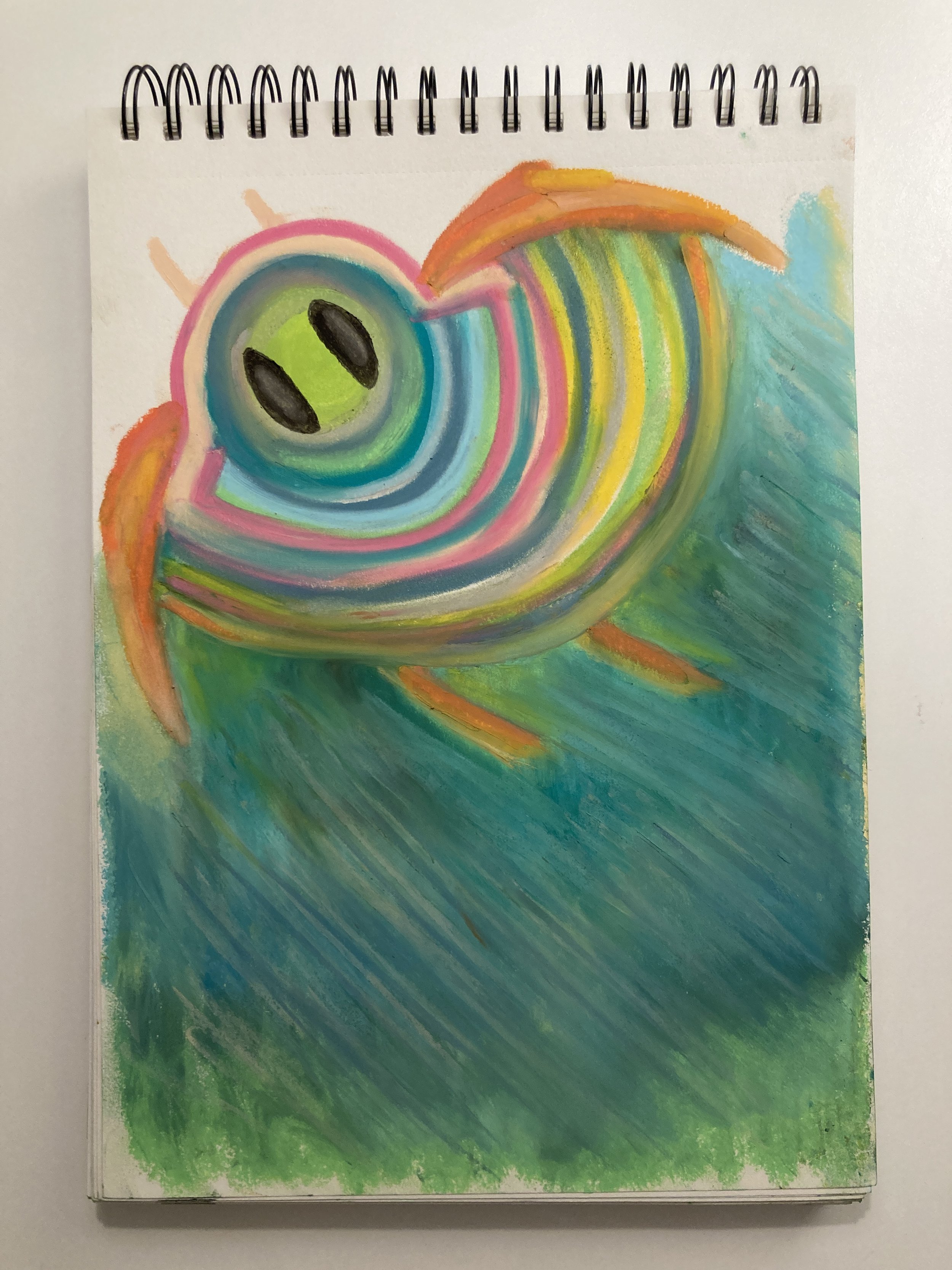  Beelien, Oil pastel and pencil, 2024 
