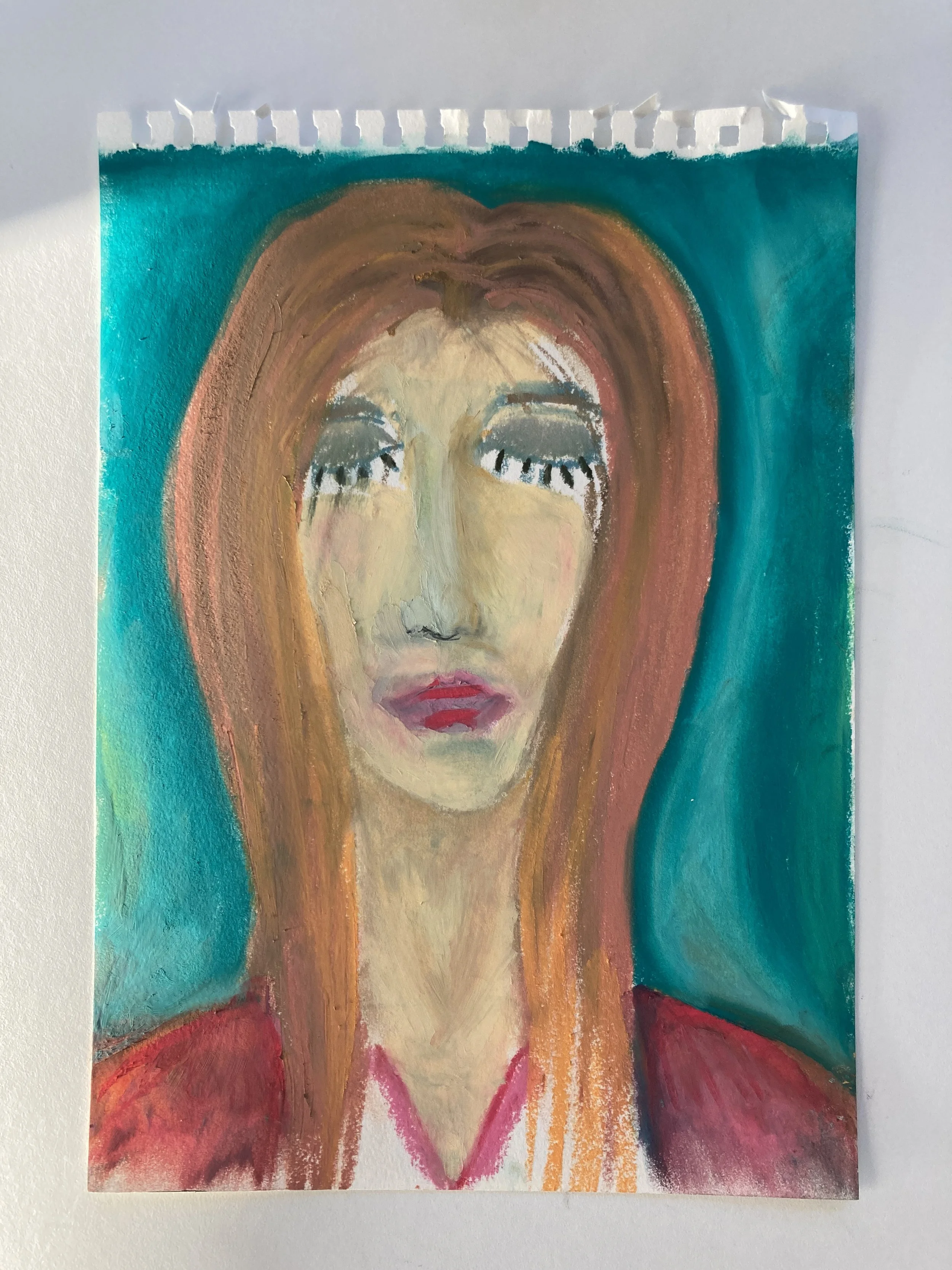  Mind’s Landscape, oil pastel and pencil on paper, 2024 