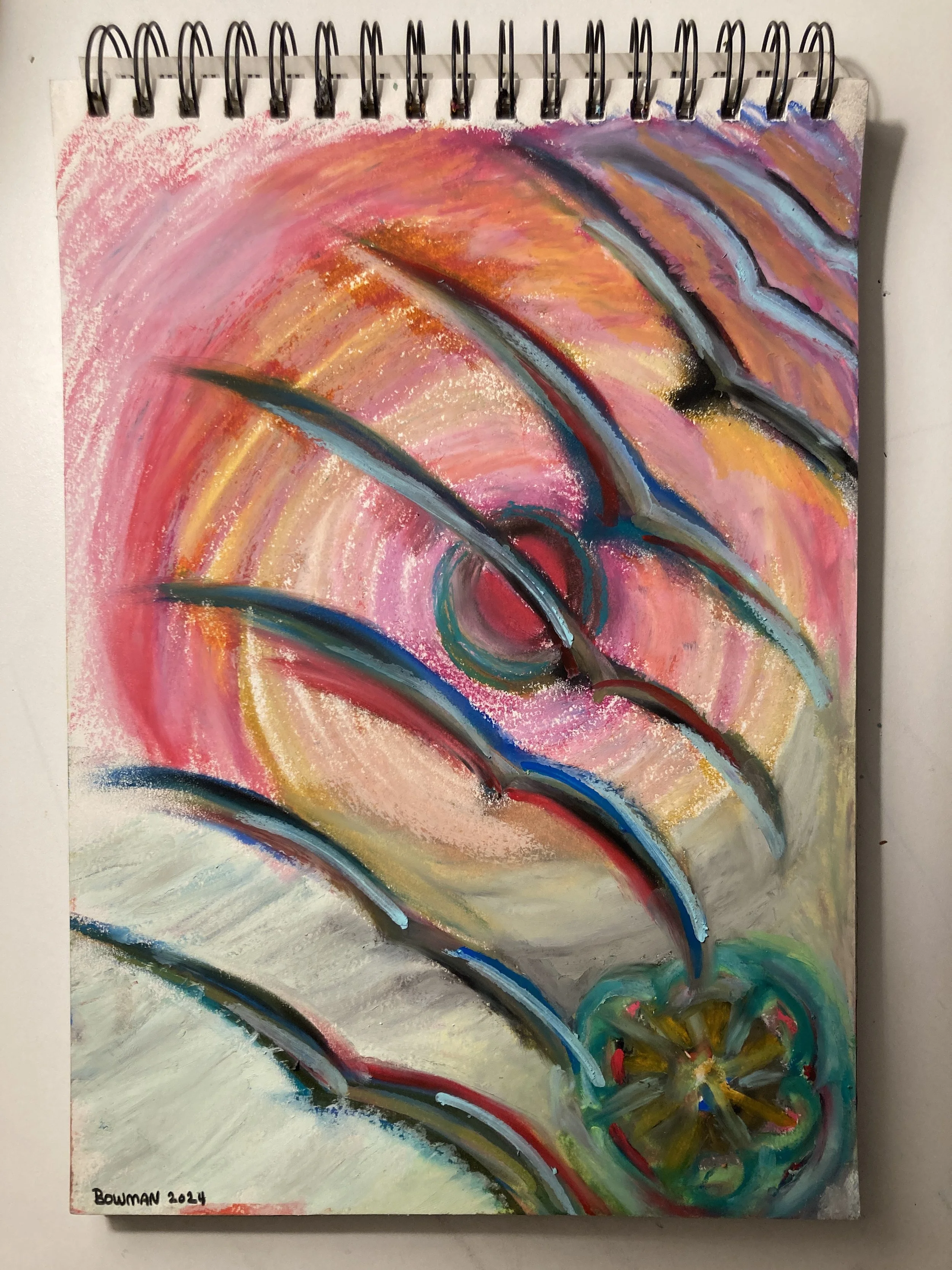  Untitled, Oil pastel on paper, 2024 