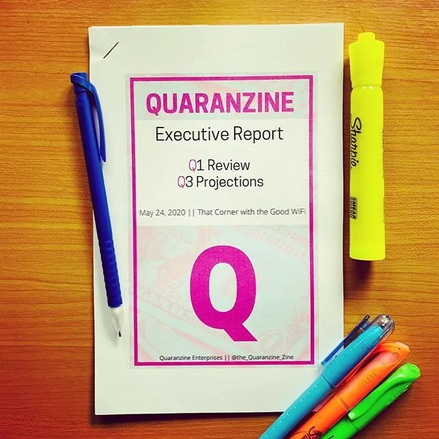 Have you been thinking of that next big thing to scoop you out of the quicksand of our current economy? Yeah, us too. So much so we made this whole zine about it. Pointers, Perspective, and some million dollar Pitches are all inside!@the_quaranzine_z