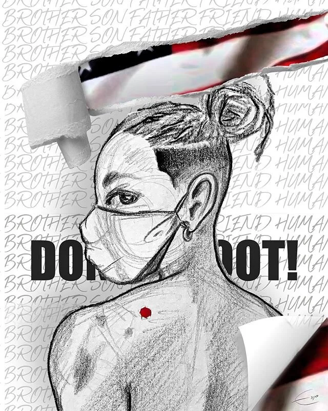 The latest volume of @the_quaranzine_zine is a collection of poems and essays by Black artists, featuring this powerful image by @esjaeart on the cover. Join us in amplifying these artists and their stories. Link in bio. #amplifymelanatedvoices #ampl