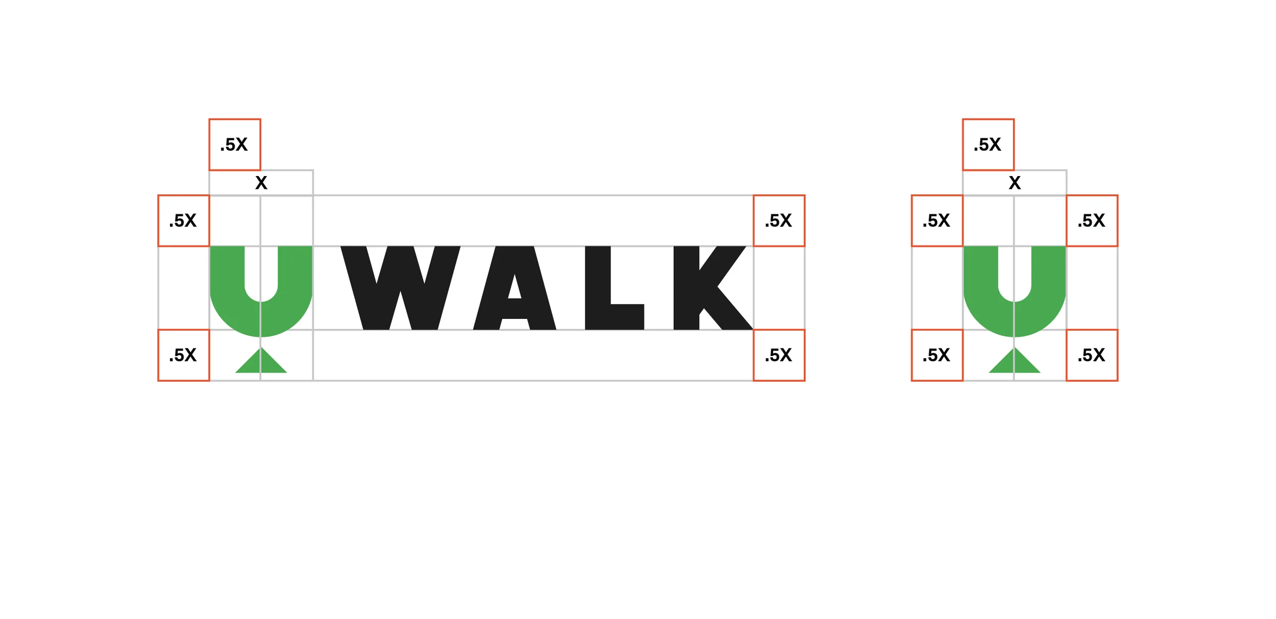 Clear Space The Uwalk logo should always be surrounded by a minimum area of clear space. No other visual elements may enter the clear space. Care should be taken whenever laying the logo over a colour, background or image.