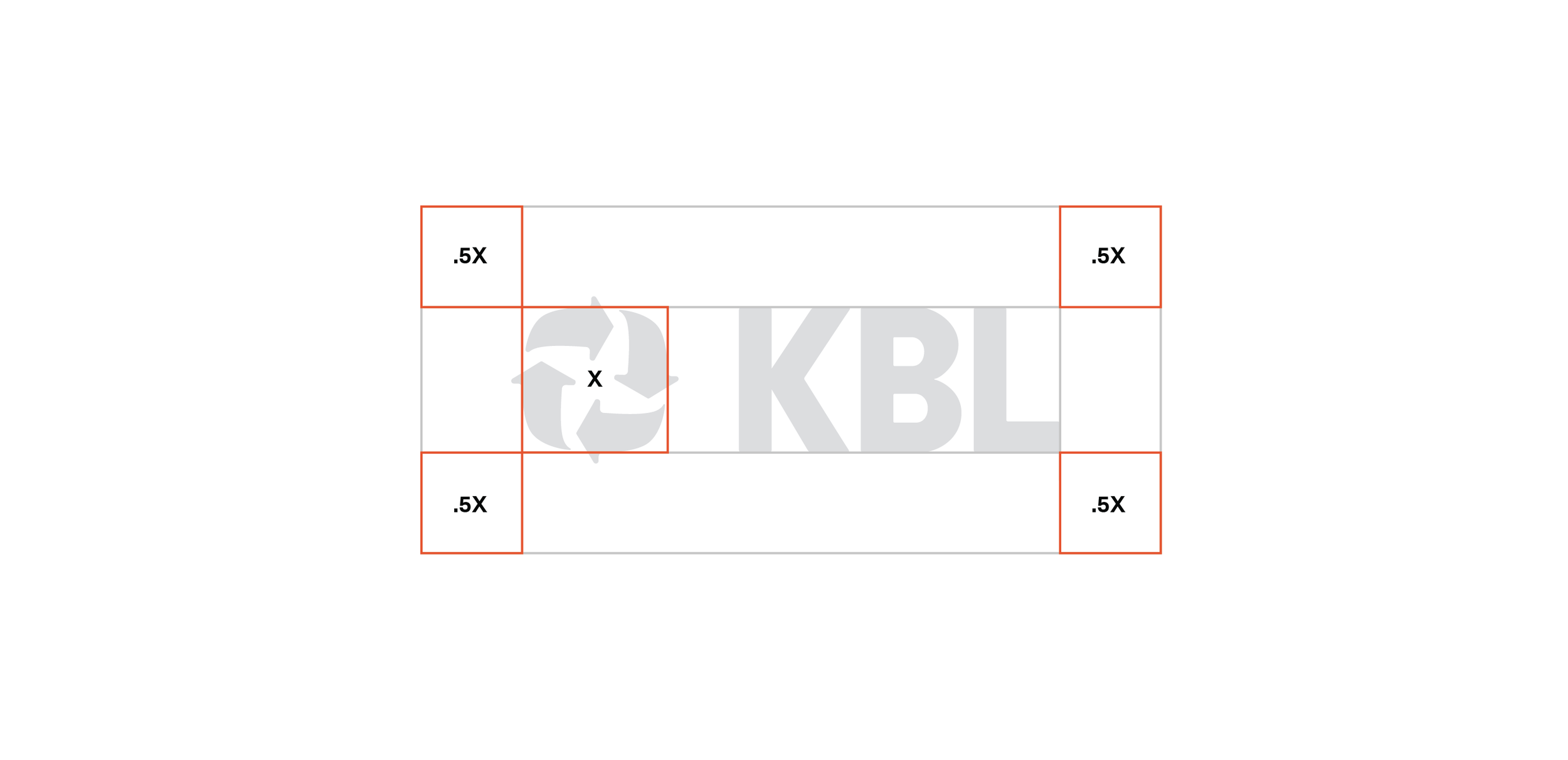Clear Space The KBL logo should always be surrounded by a minimum area of clear space. No other visual elements may enter the clear space. Care should be taken whenever laying the logo over a colour, background or image.
