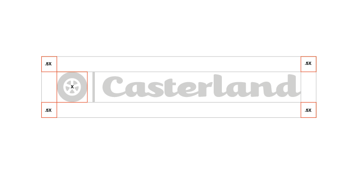 Clear Space The Castertown logo should always be surrounded by a minimum area of clear space. No other visual elements may enter the clear space. Care should be taken whenever laying the logo over a colour, background or image.