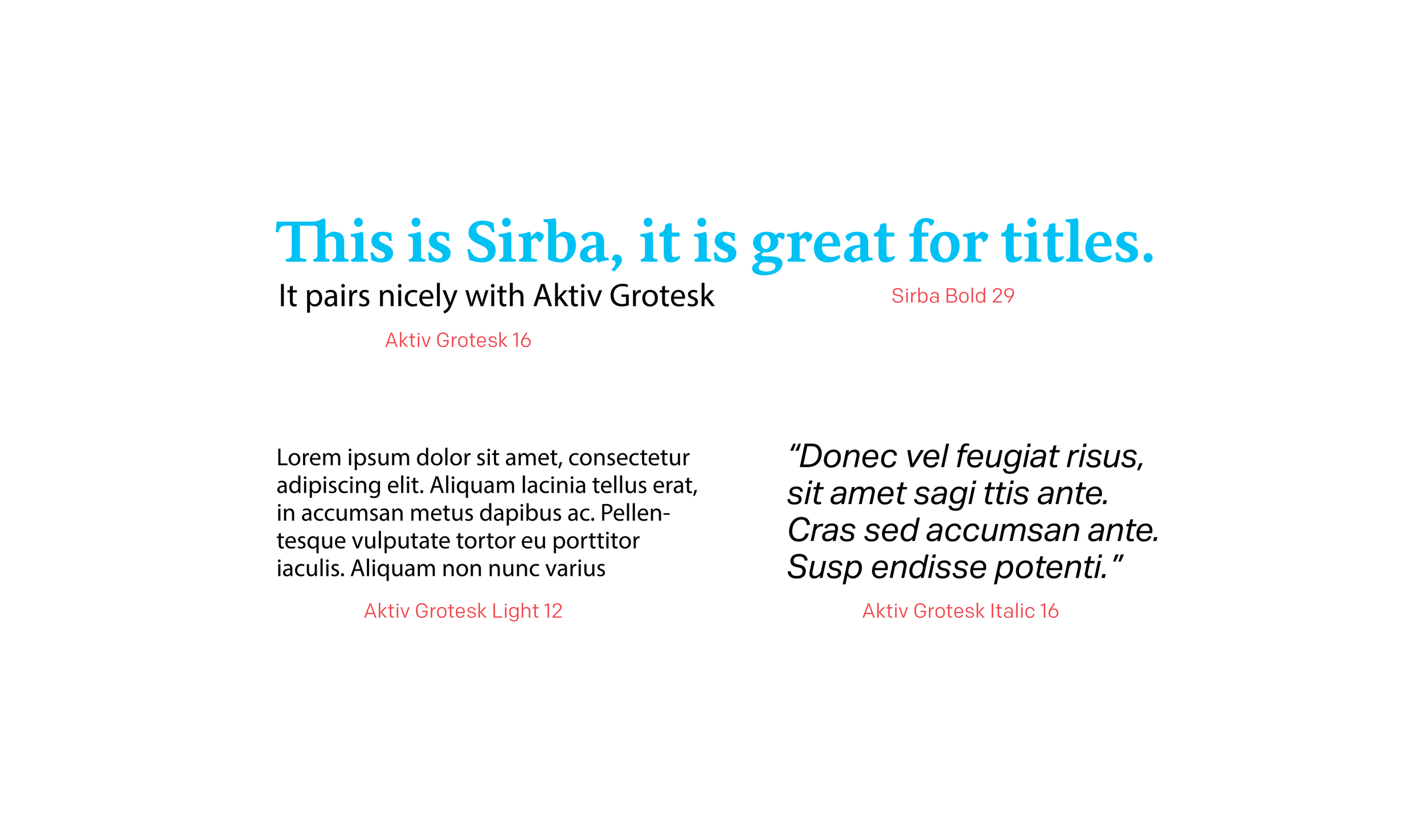 Typography - see full typography here