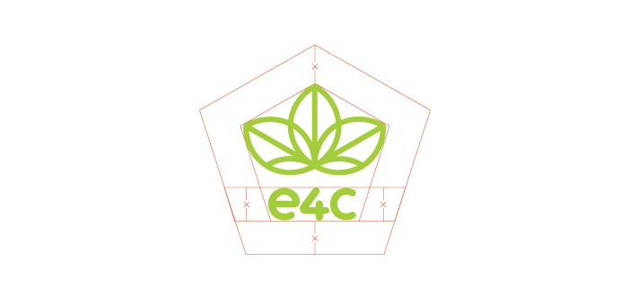 Clear Space: The e4c logo should always be surrounded by a minimum area of clear space. No other visual elements may enter the clear space. Care should be taken whenever laying the logo over a colour, background or image.