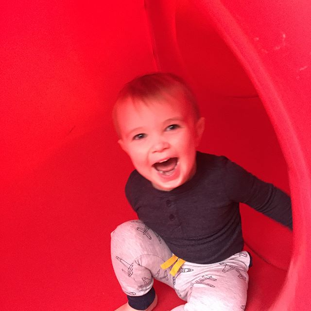 So proud of my little man! He&rsquo;s got a great joie de vivre, and excellent command of the &ldquo;tunnel slide!&rdquo; #indoorplayground #loveububs