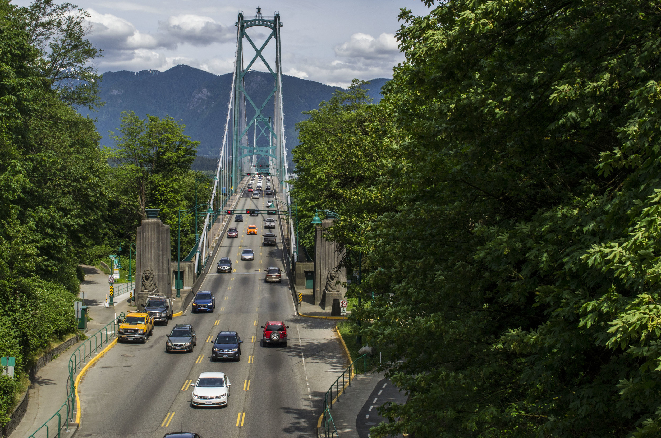 Lions gate bridge during a Vancouver bike adventure