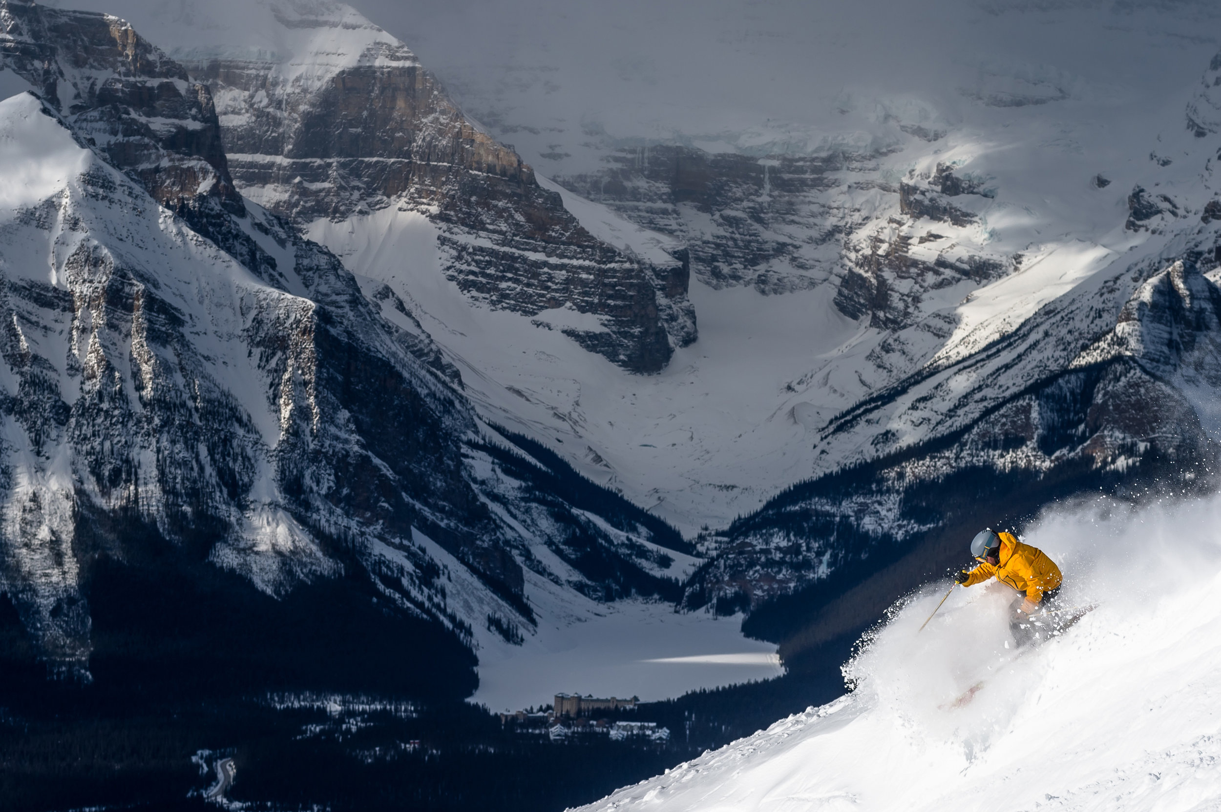 Guided Rocky Mountain ski tour in Banff and Lake Louise.