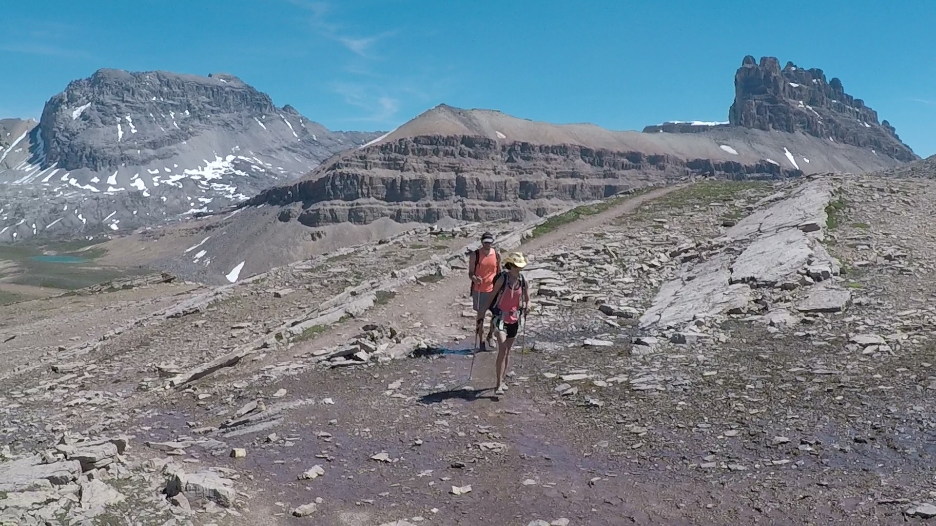 Guided walking tour of the Rockies near Banff.