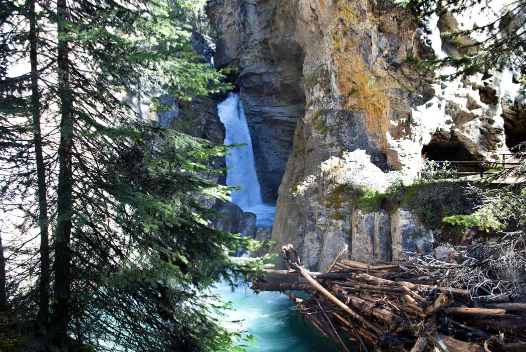 Johnston Canyon during a tour of the Rockies.