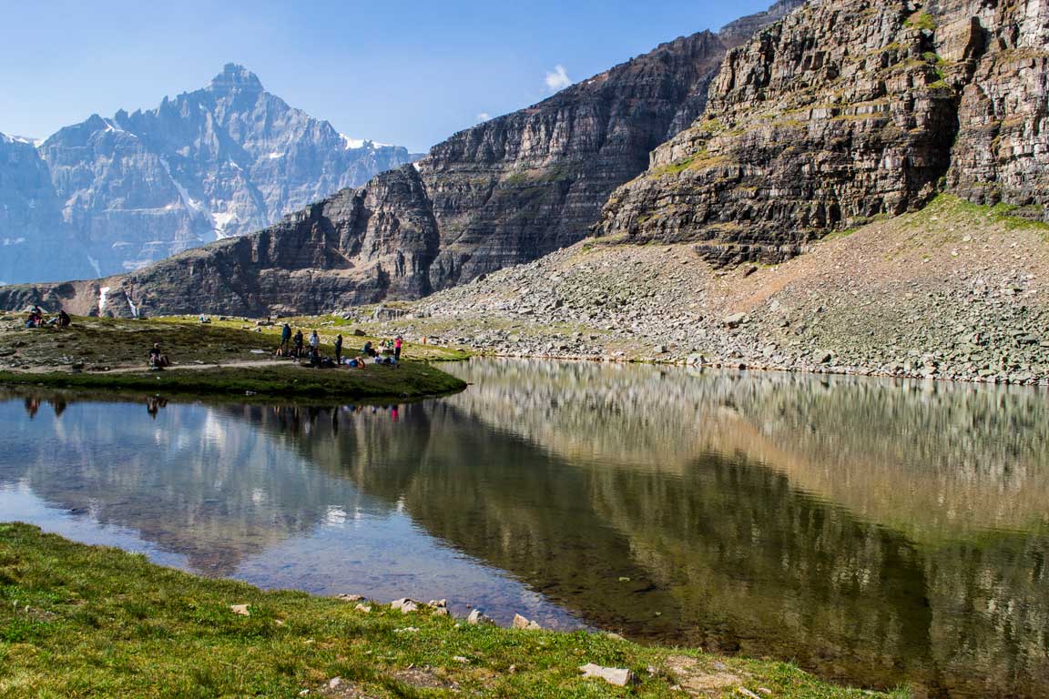 Picnic near Lake Louise during a small group hiking tour.