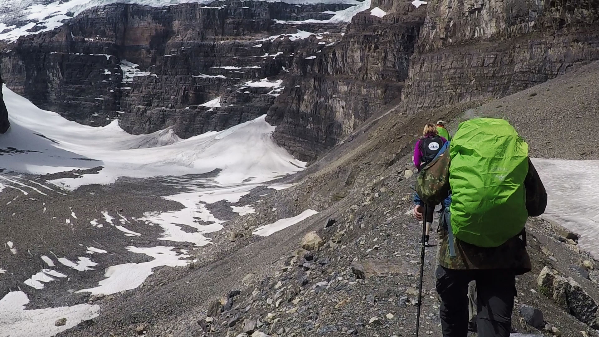 Hiking near Lake Louise and Banff.