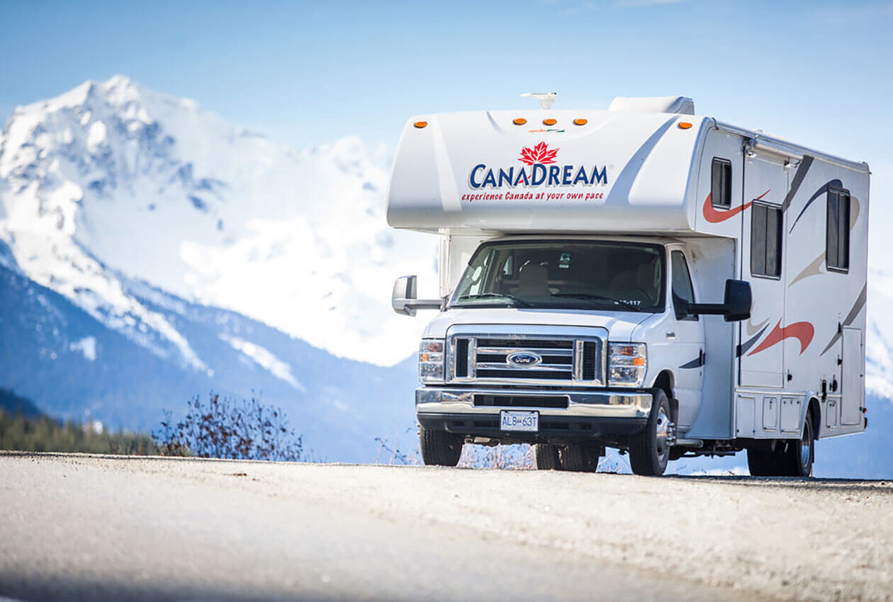 Canadream RV on a hosted socially distant ski trip in British Columbia.