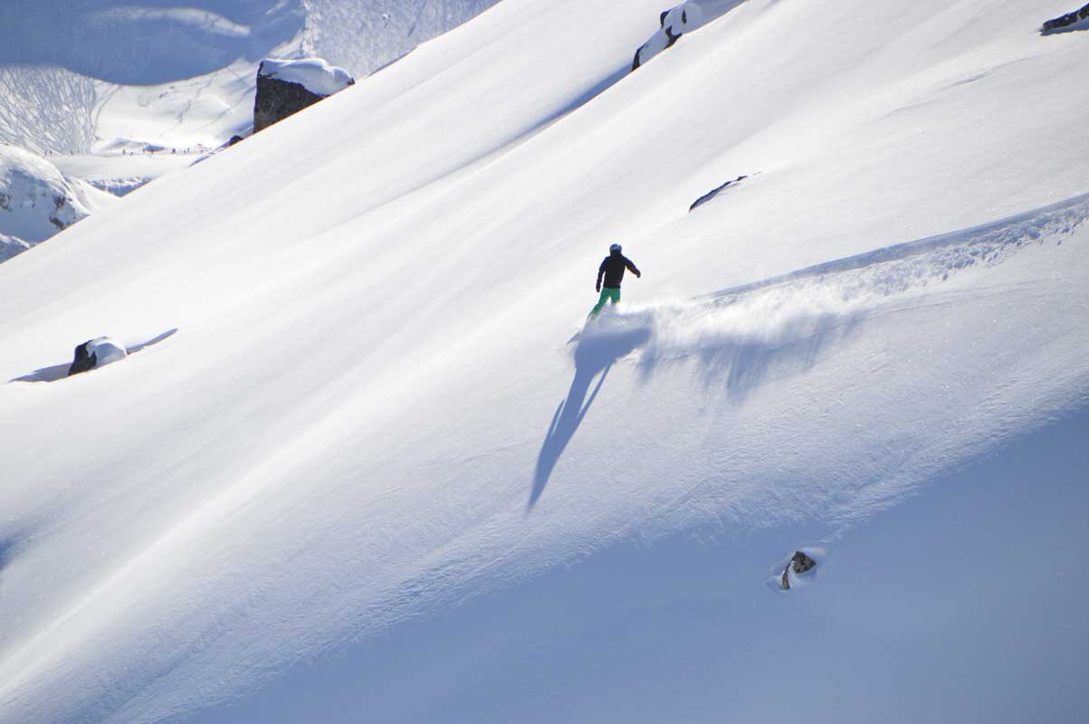 Snowboarding trip on the Powder Highway during COVID.