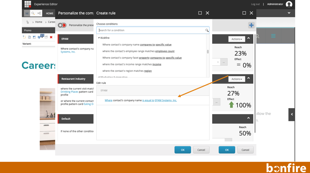 5 of 7 - KickFire Conditions in Sitecore