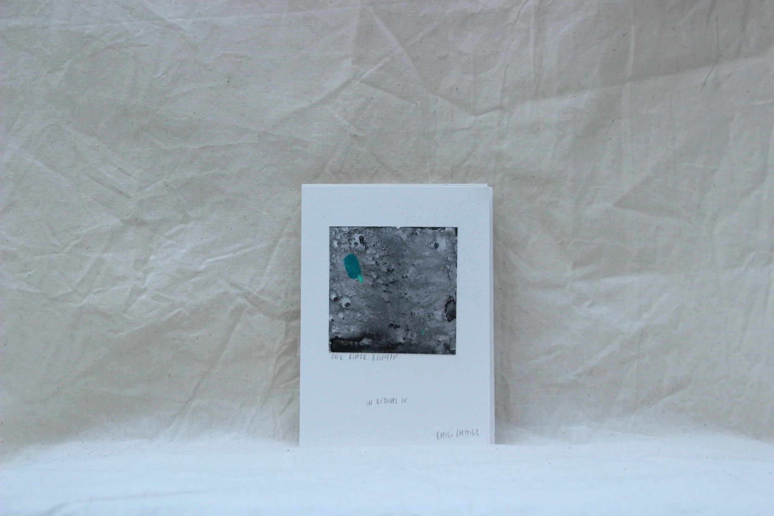 1 - In Ritual I'm There - Oak Black on Yupo - Killyon - 148 x 105mm - Kari Cahill.JPG