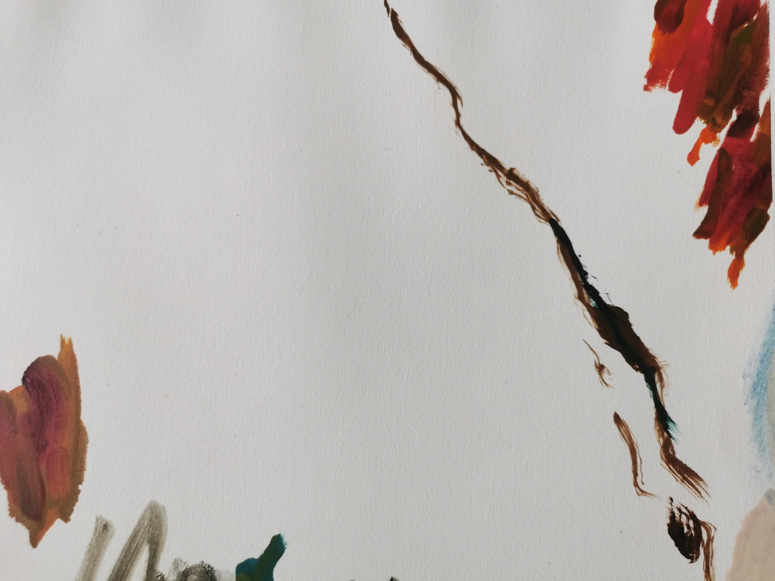 Spilled Up Slope - Oil on Paper - 38.5 x 56 - Kari Cahill - detail 2.jpg