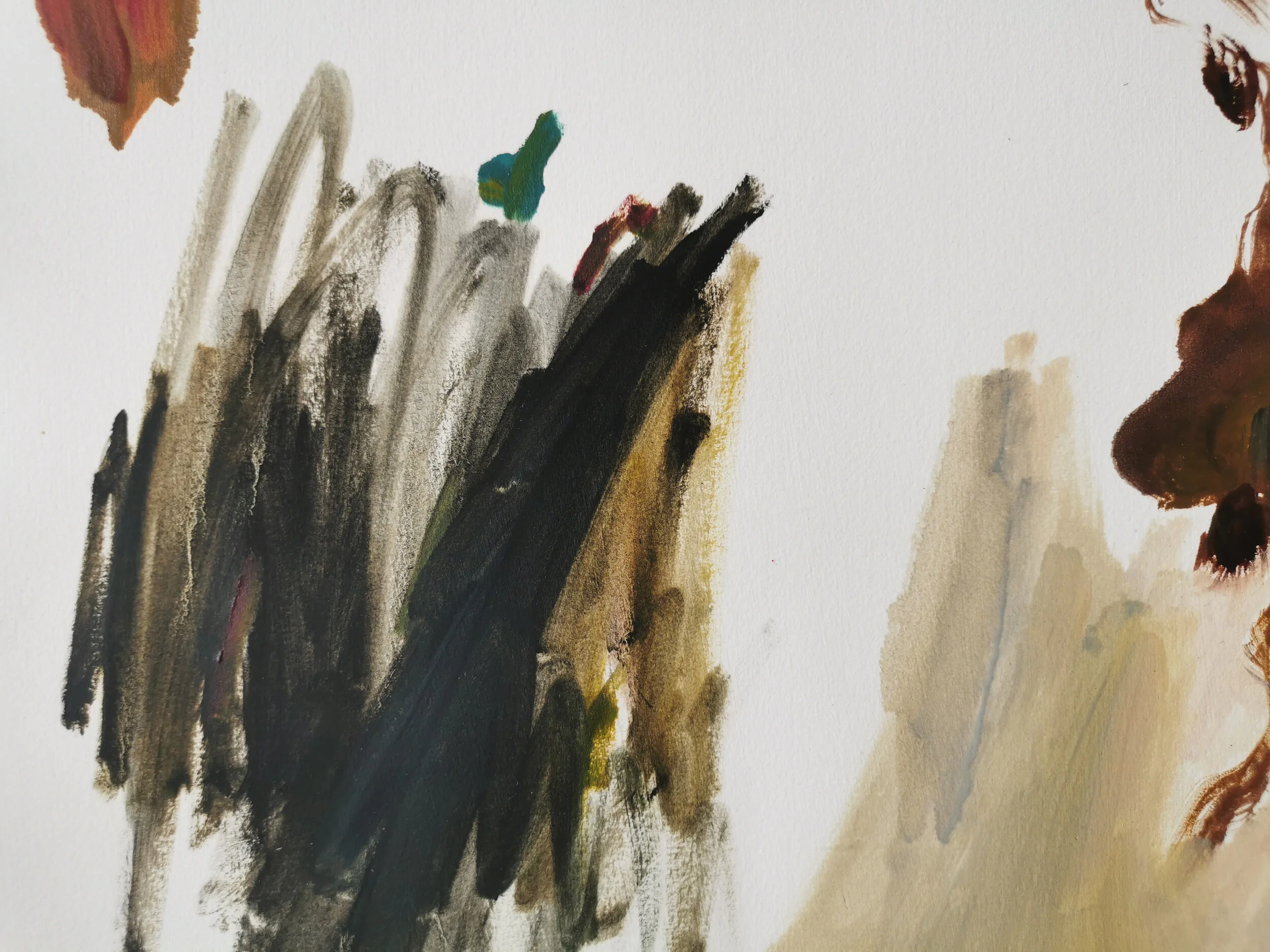 Spilled Up Slope - Oil on Paper - 38.5 x 56 - Kari Cahill - detail.jpg