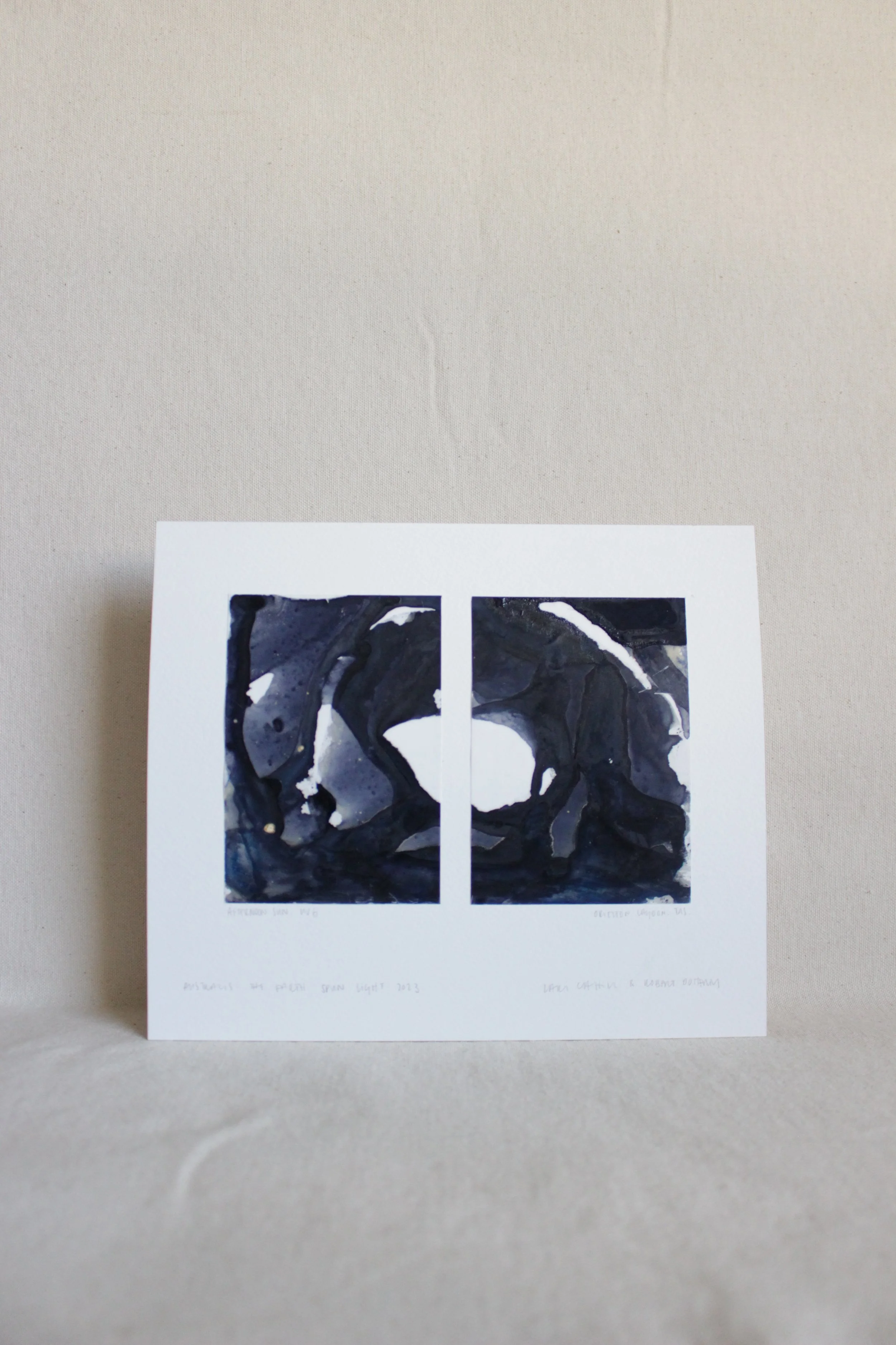 Split Orielton Lagoon - Australis - Cyanotype onpaper - 210x250 - The Earth Spun Light - Kari Cahill Robert Doherty - 2023 5.JPG