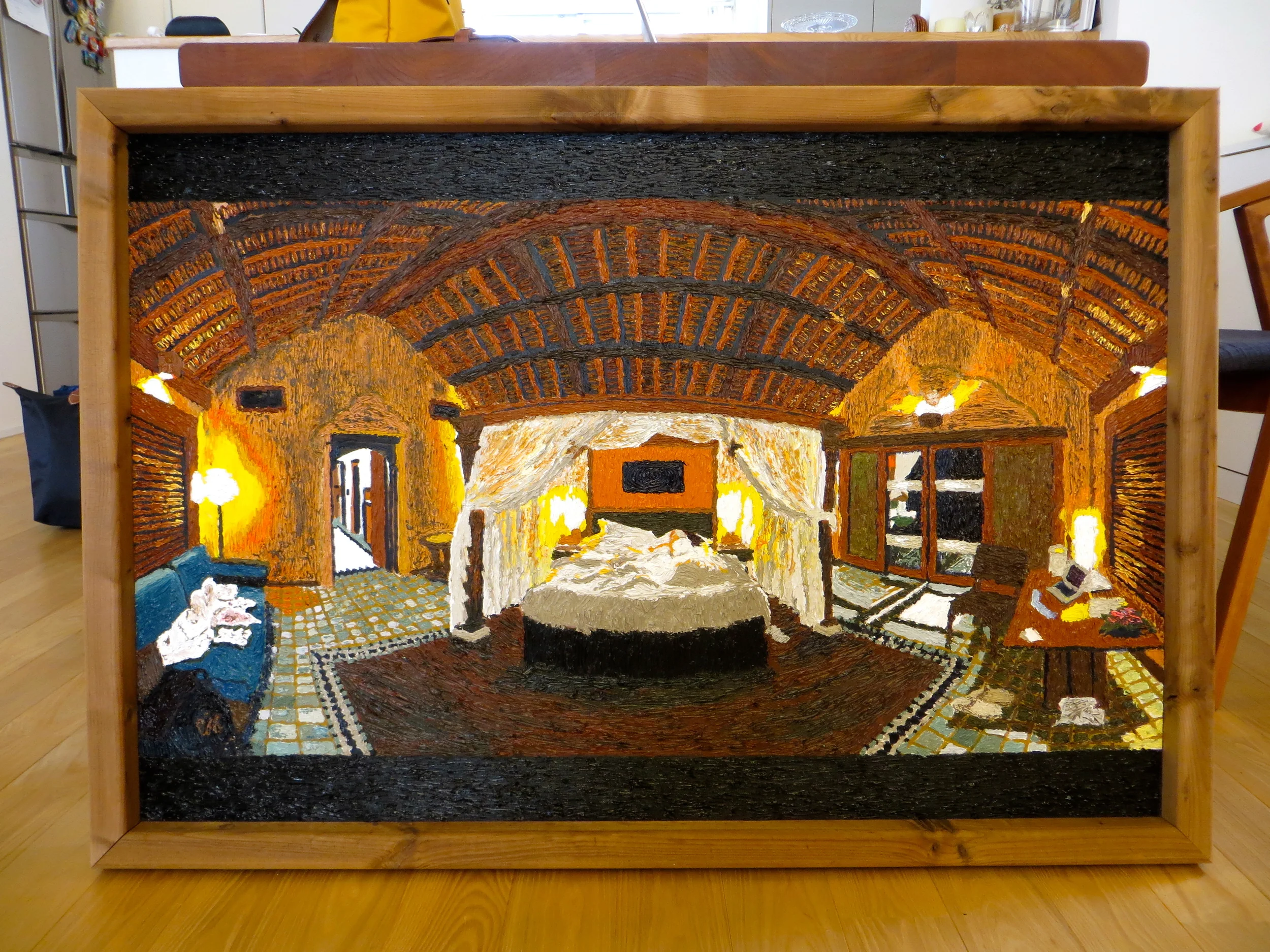   Watching TV &nbsp; 72.7cm x 91cm. &nbsp;Oil on wood panel. &nbsp;2014. 