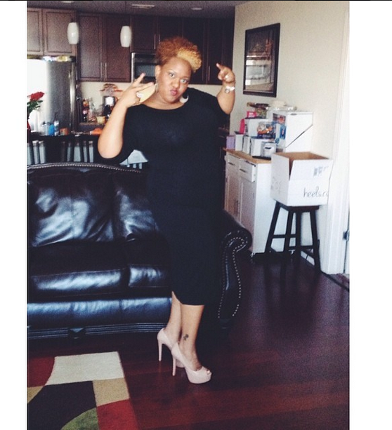 Acting silly before Valentine's Day dinner.
