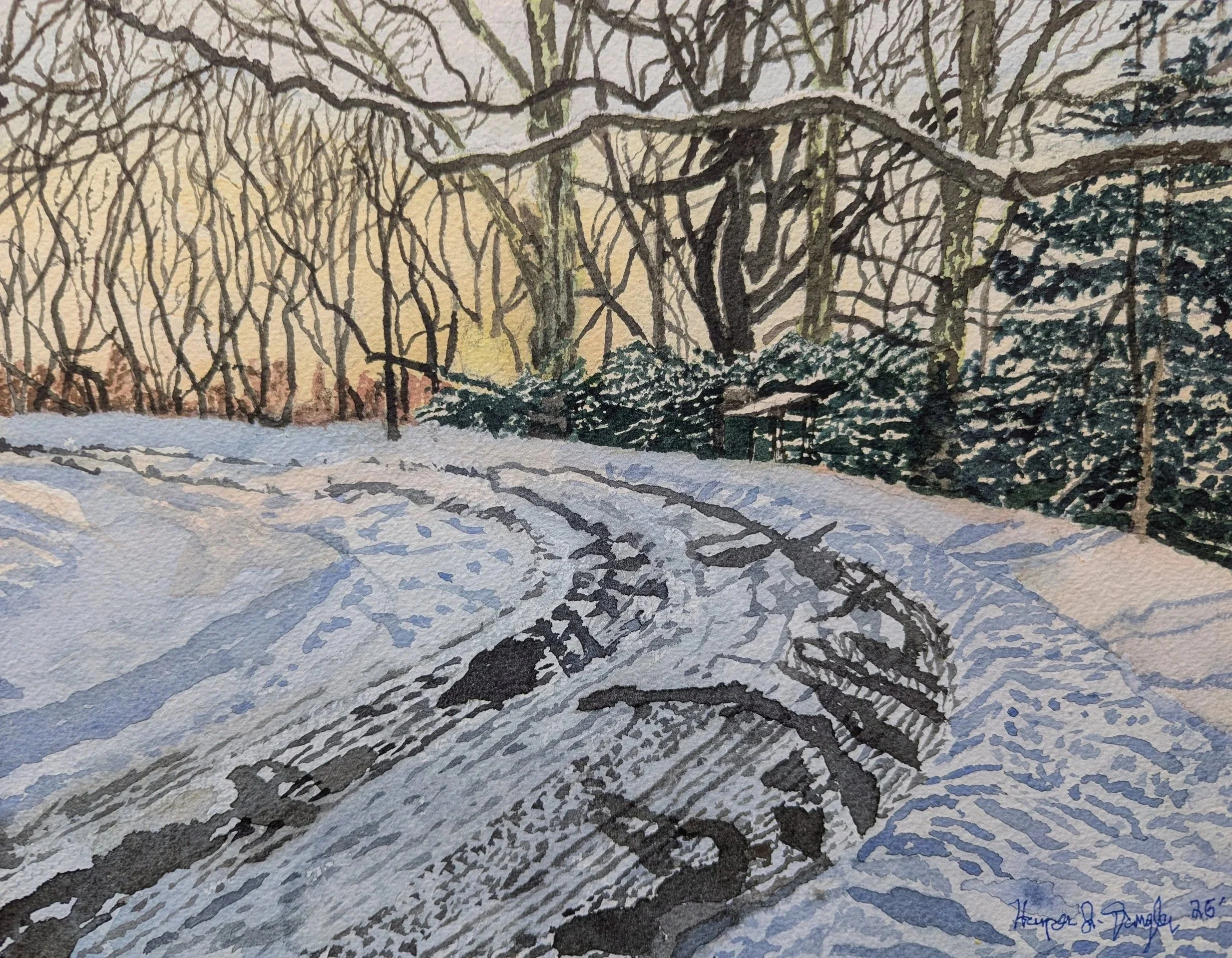 Walking Up Bussey Hill  