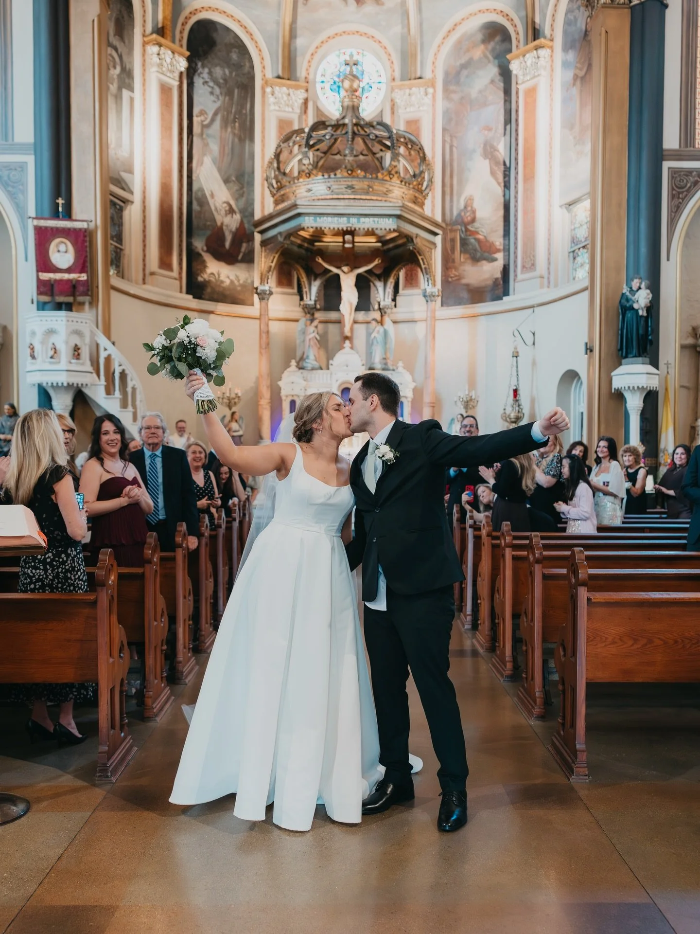 That just married feeling 🥰 I love a recessional aisle kiss! And a church post is appropriate for today. Happy Easter! ✝️