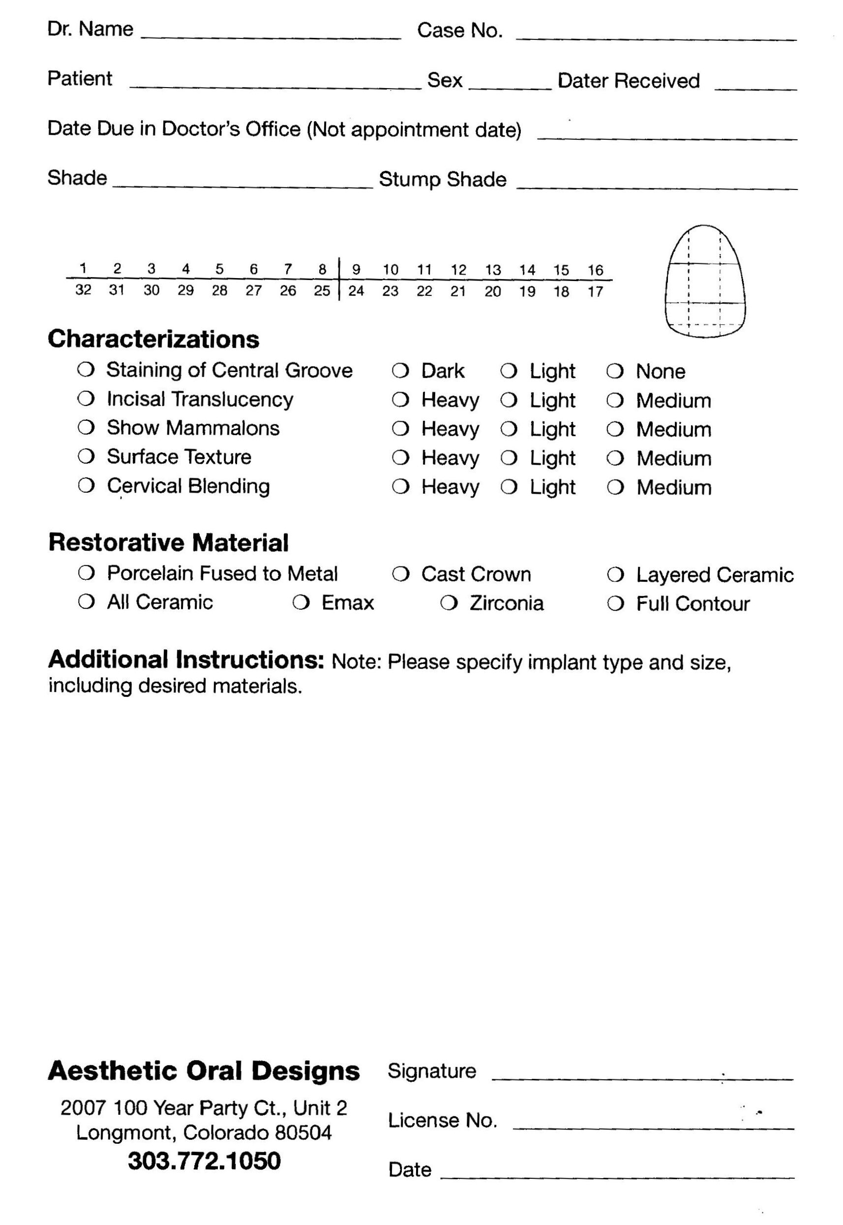 RX/ prescription — aesthetic oral designs