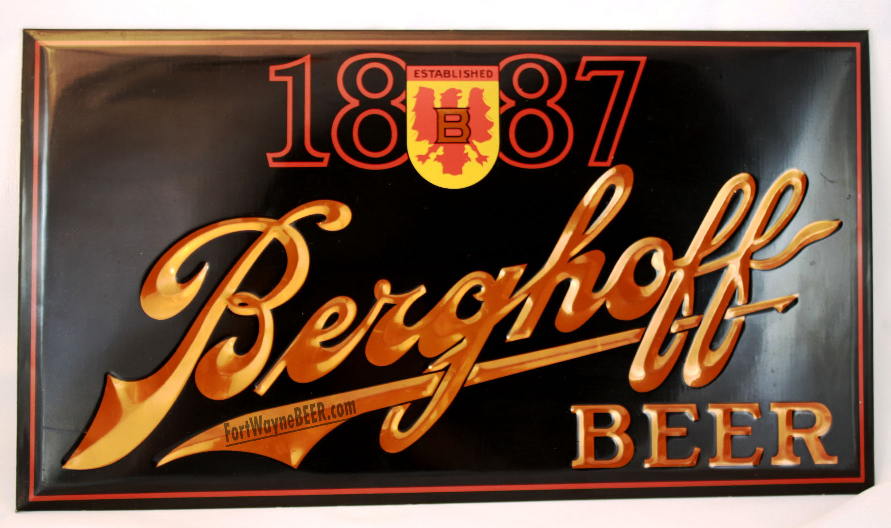 BERGHOFF BEER LABEL 9" x 12" METAL SIGN