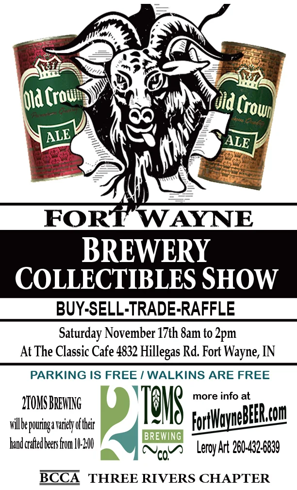 Fort Wayne Brewery Collectibles Show 2018 ad 8.5x14 copy.jpg