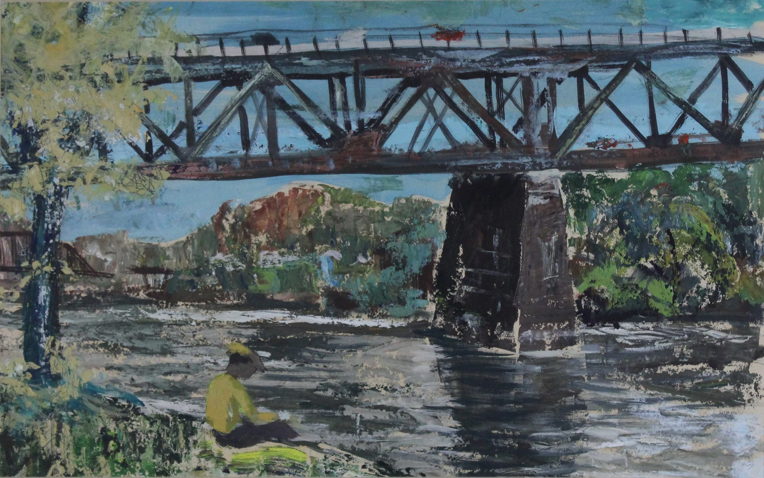 ZMA Puzzler! Sixth Street Bridge, Zanesville, Ohio by Ida S. Kaufman