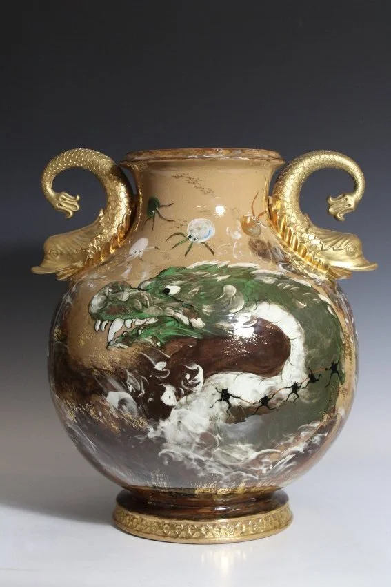 ZMA Puzzler! Rookwood Pottery Company Limoges Vase featuring a Dragon