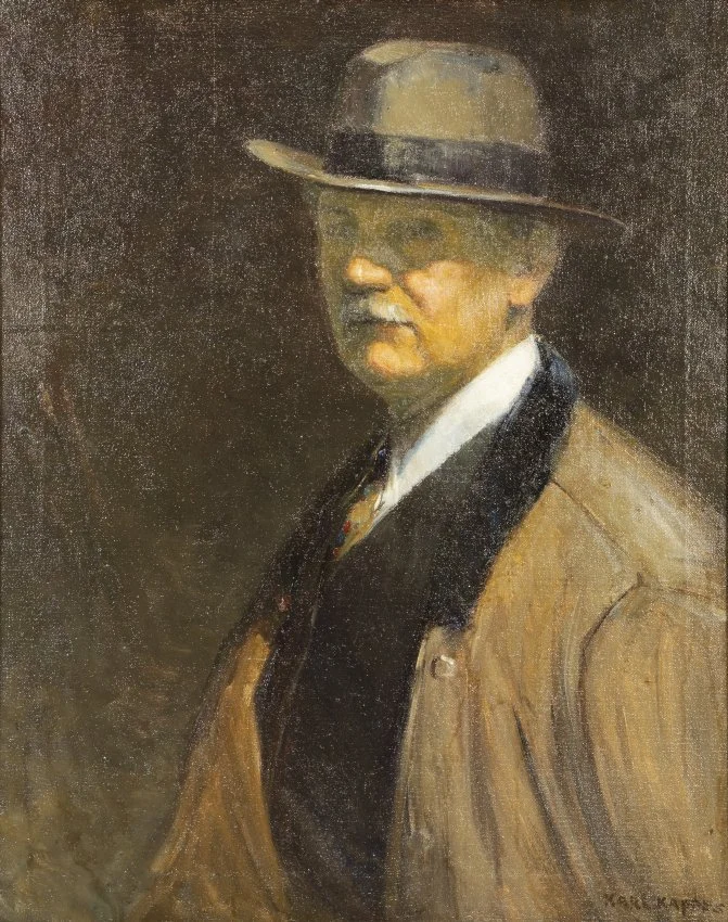 ZMA Puzzler!  Self Portrait with a Hat by Karl Kappes