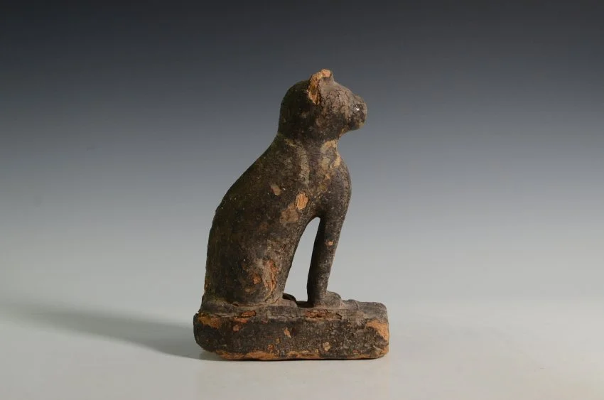ZMA Puzzler! Ancient Egyptian Cat Mummy Case, XVIII Dynasty	 	