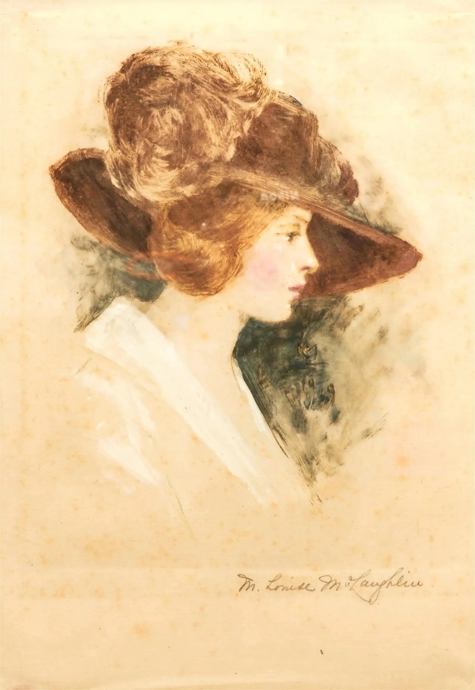 ZMA Puzzler!  Untitled Portrait of a Lady by Mary Louise McLaughlin