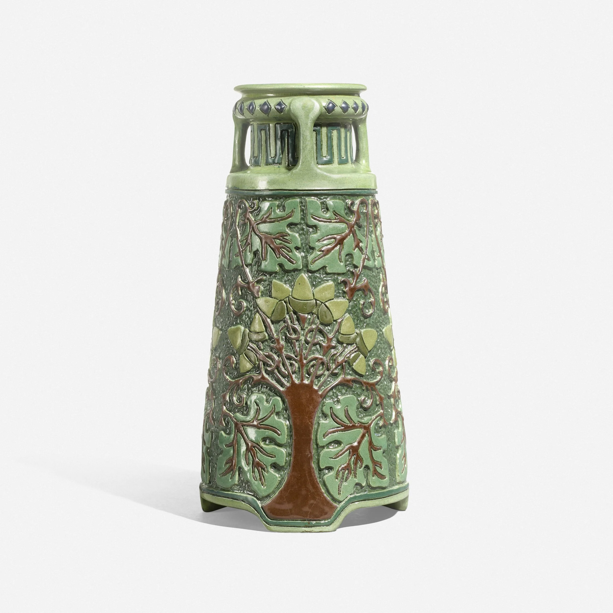 Minute with a Masterpiece: Della Robbia Three-Handled Vase Featuring Carved and Stylized Oak Trees