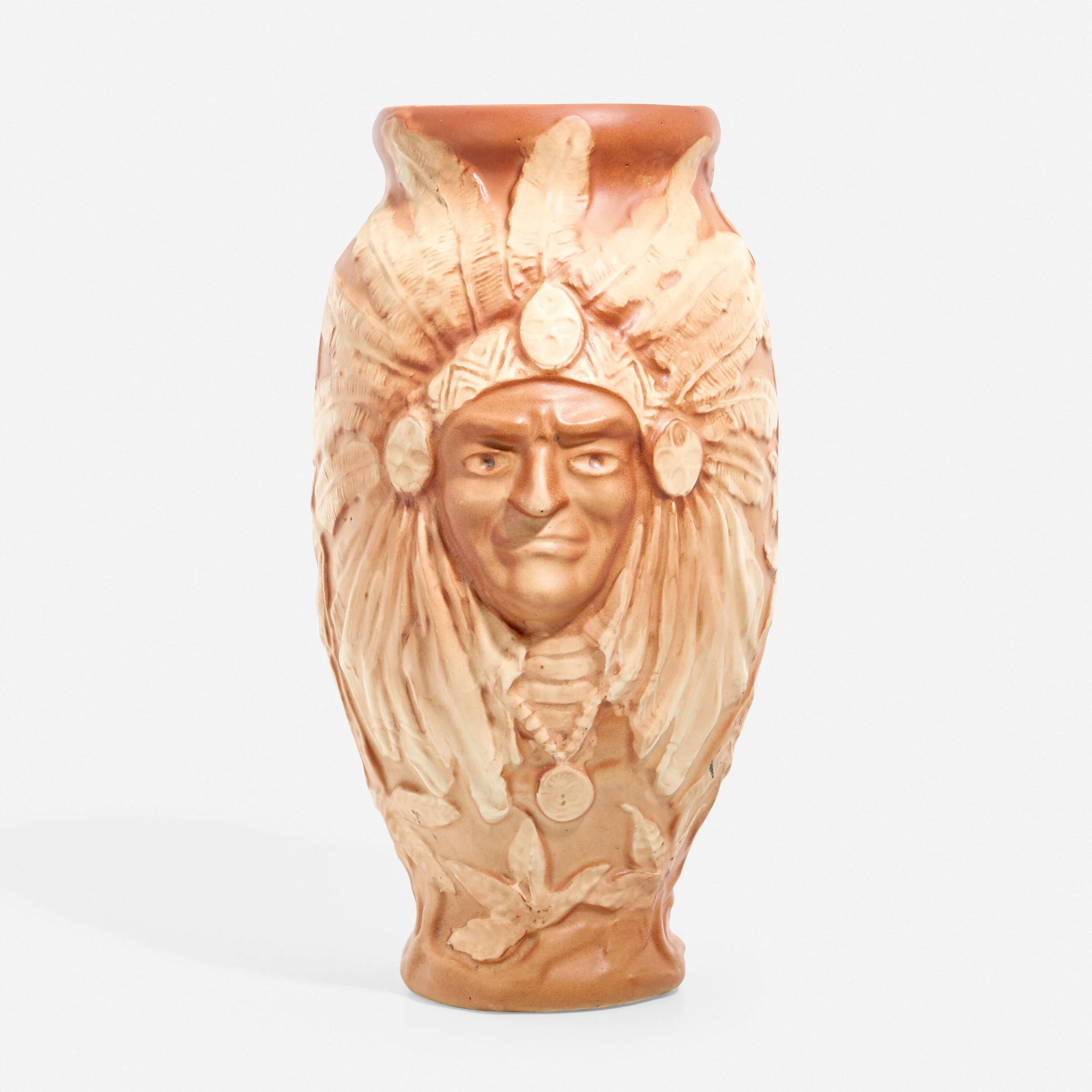 Minute with a Masterpiece: Rare Jeweled Line Vase Featuring a Portrait  of an Indigenous American