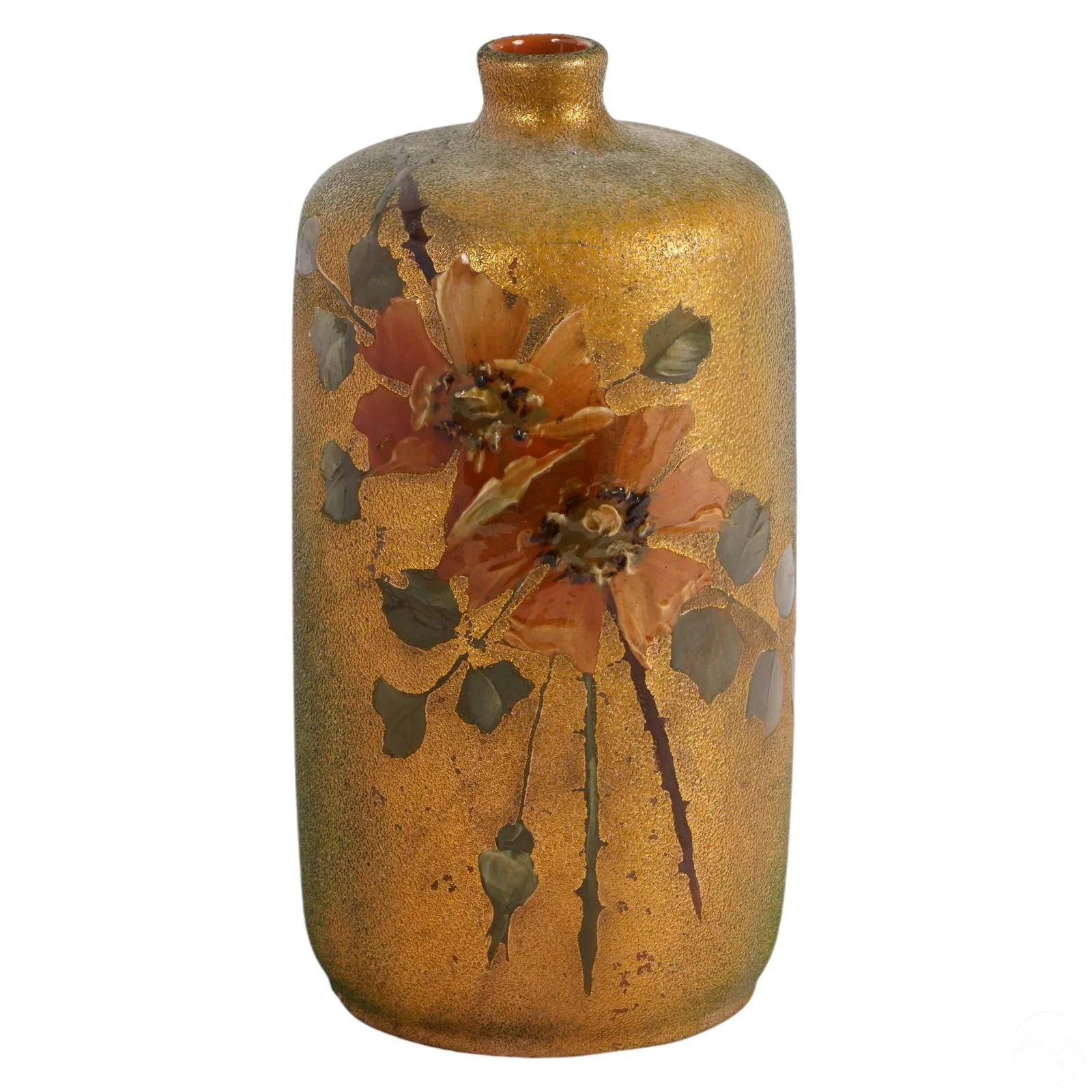 ZMA Puzzler! : Coraline Line Vase Featuring Floral Motif by the J.B. Owens Pottery Company