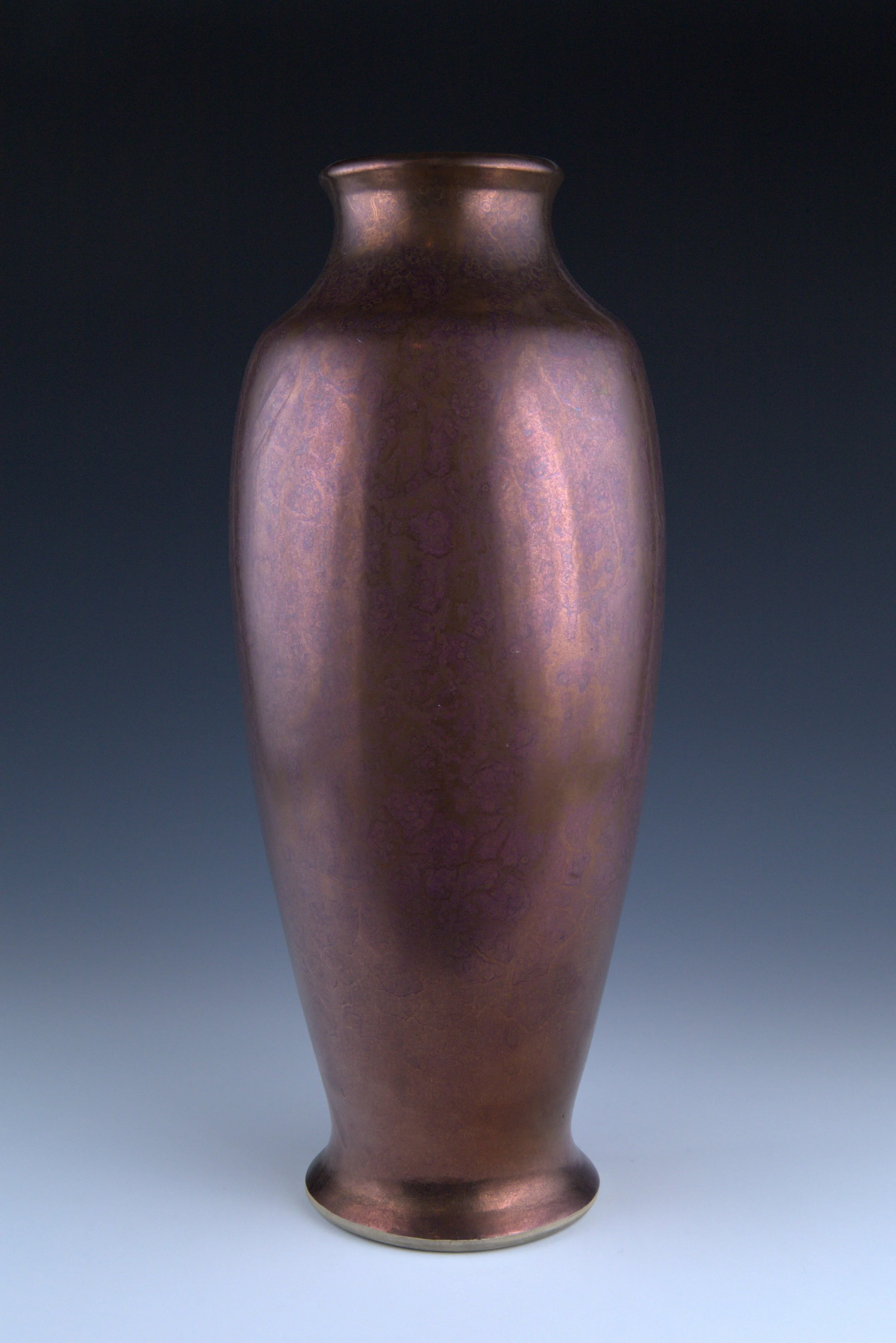 Roseville Pottery Company (1890-1954), Pauleo Line Vase Featuring a Burgundy Glaze, decorator unknown, 1905, earthenware. 2023.024.006