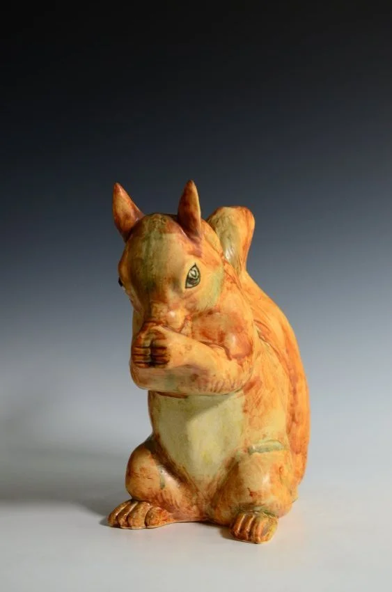 ZMA Puzzler!: Garden Ware Squirrel Garden Ornament by the Weller Pottery Company 