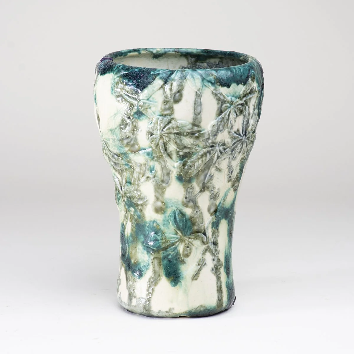 ZMA Puzzler!: Tiffany Studios Favrile Pottery Chestnut Leaf Vase