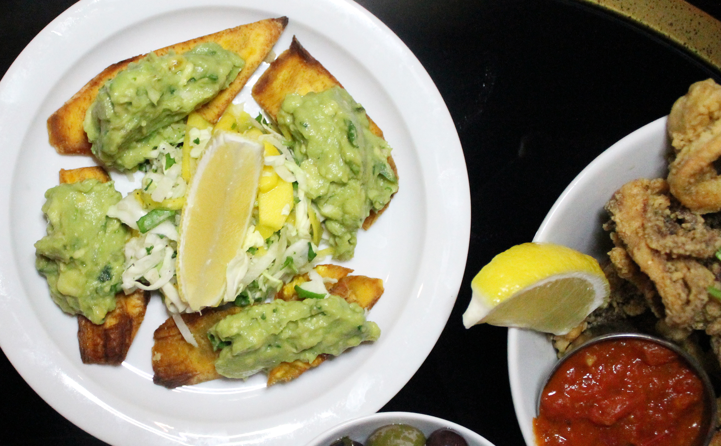 Plantain Tostones with Guacamole